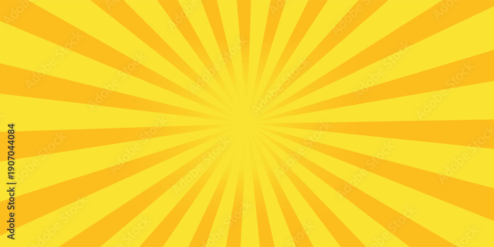 Obraz premium yellow rays background pop art