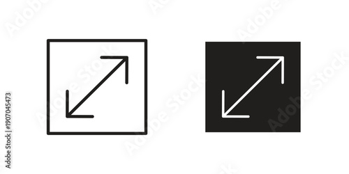 Expand icon. Trendy Flat style for graphic design, Website, UI. EPS10