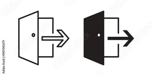 Exit icon. Trendy Flat style for graphic design, Website, UI. EPS10
