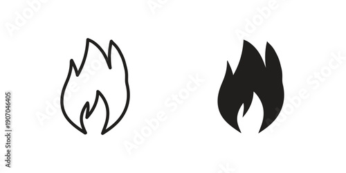 Flame icon. Trendy Flat style for graphic design, Website, UI. EPS10