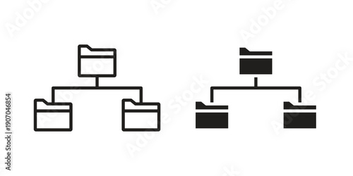 Folder tree icon. Trendy Flat style for graphic design, Website, UI. EPS10