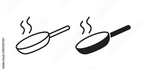 Frying pan icon. Trendy Flat style for graphic design, Website, UI. EPS10