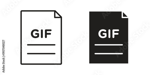 Gif icon. Trendy Flat style for graphic design, Website, UI. EPS10