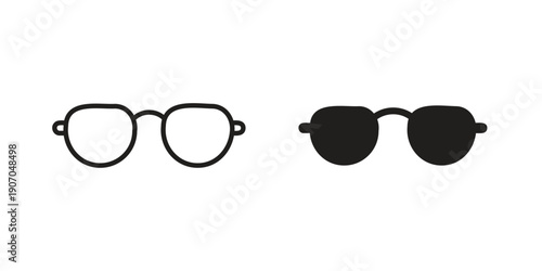 Glasses icon. Trendy Flat style for graphic design, Website, UI. EPS10