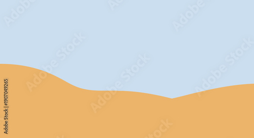 Minimalist desert landscape with sandy dunes.