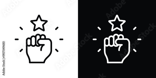 Motivation Icon Sheet Black And White