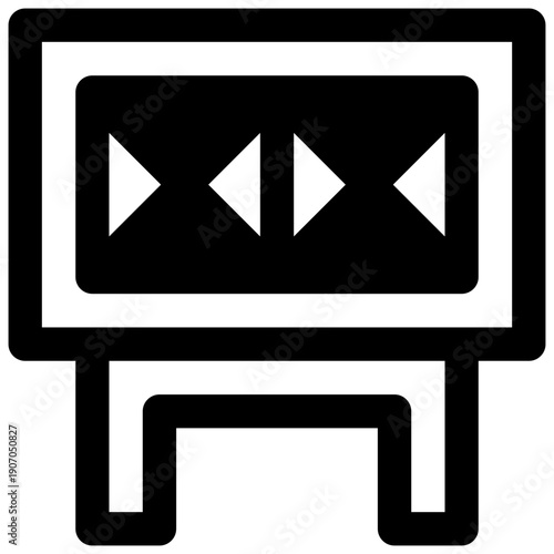 Marquetry. Outlined stroke vector icon with black-filled details.