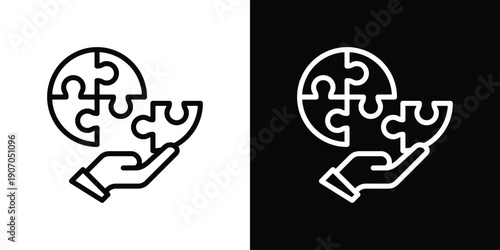 Contribution Icon Sheet Black And White