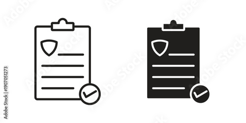Insurance Document icon. Trendy Flat style for graphic design, Website, UI. EPS10