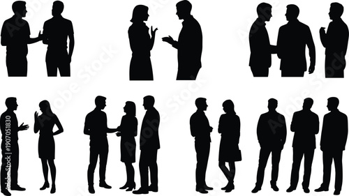 Modern flat vector illustration of diverse professional business team working together in creative office space for corporate collaboration and teamwork, flat vector.