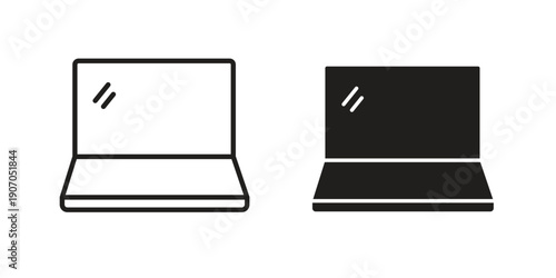 Laptop icon. Trendy Flat style for graphic design, Website, UI. EPS10