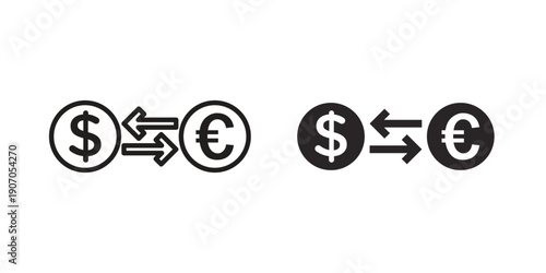 Money exchange icon. Trendy Flat style for graphic design, Website, UI. EPS10