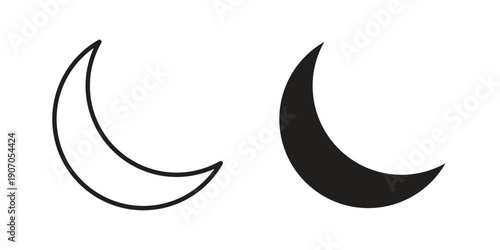 Moon icon. Trendy Flat style for graphic design, Website, UI. EPS10