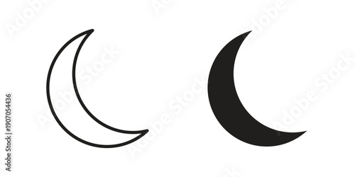 Moon icon. Trendy Flat style for graphic design, Website, UI. EPS10