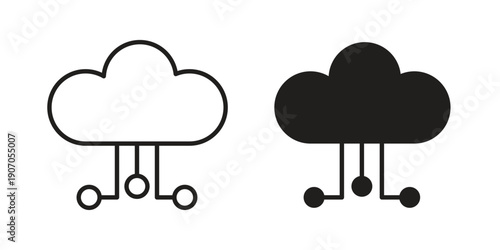Network cloud icon. Trendy Flat style for graphic design, Website, UI. EPS10