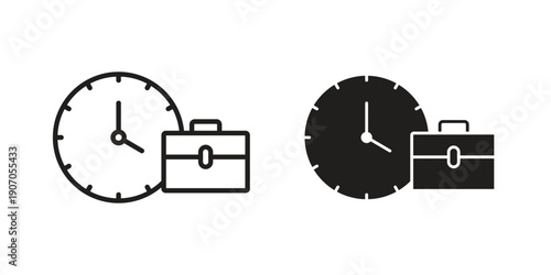 Office time icon. Trendy Flat style for graphic design, Website, UI. EPS10
