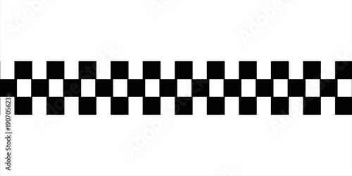 Black and white checkered rectangular frame. Square racing checkerboard pattern. Chessboard geometric pattern. Rally checkerboard pattern. Finish racing frame.