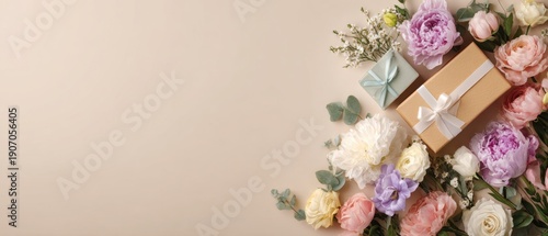 Delightful Mothers Day banner filled with flowers and gifts for a heartfelt celebration