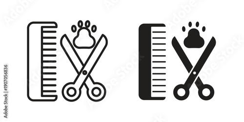 Pet grooming icon. Trendy Flat style for graphic design, Website, UI. EPS10