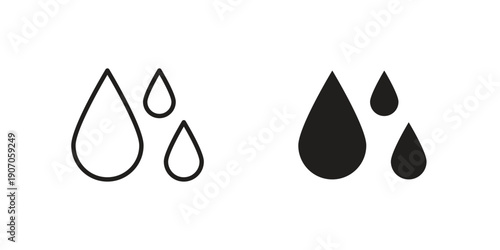 Raindrops icon. Trendy Flat style for graphic design, Website, UI. EPS10