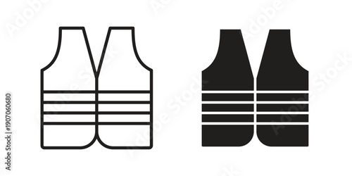 Safety vest icon. Trendy Flat style for graphic design, Website, UI. EPS10
