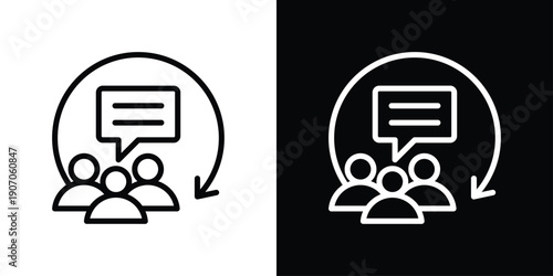 Forum Icon Sheet Black And White