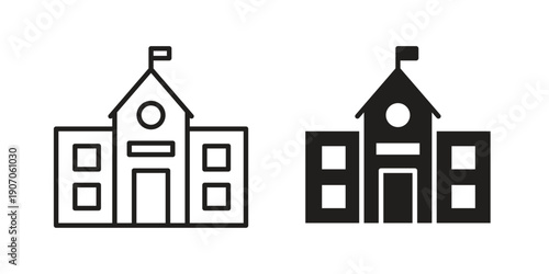school icon. Trendy Flat style for graphic design, Website, UI. EPS10