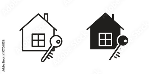 Selling or rent home icon. Trendy Flat style for graphic design, Website, UI. EPS10
