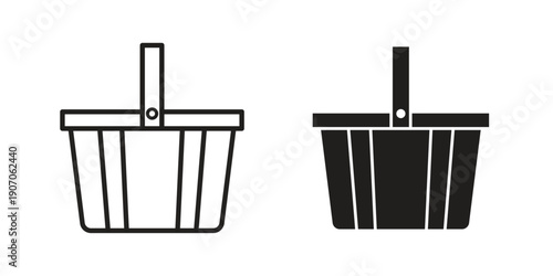 Shopping basket icon. Trendy Flat style for graphic design, Website, UI. EPS10