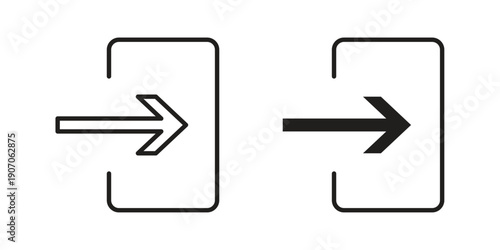 Sign out icon. Trendy Flat style for graphic design, Website, UI. EPS10