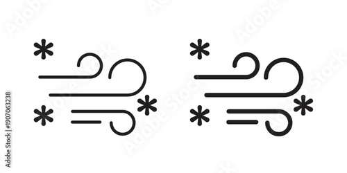 Snow blowing icon. Trendy Flat style for graphic design, Website, UI. EPS10