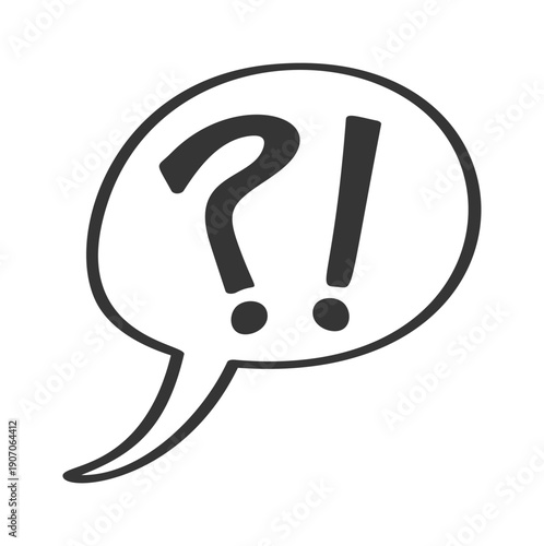 Interrobang extremely exclamation speech bubble