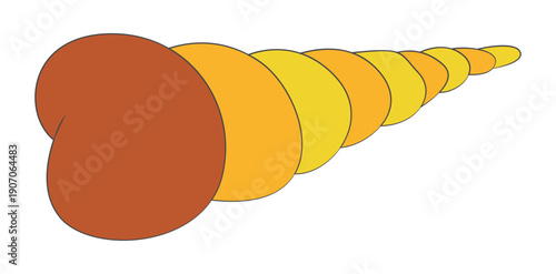 Beach conch isolated on white background