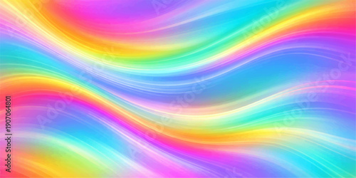 Abstract colorful rainbow background with bright gradient lines and a seamless wave pattern design featuring a vibrant art illustration spectrum for a decorative wallpaper backdrop
