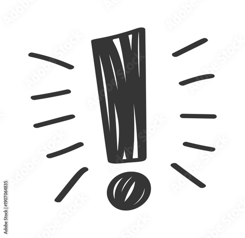 Hand drawn exclamation point sticker