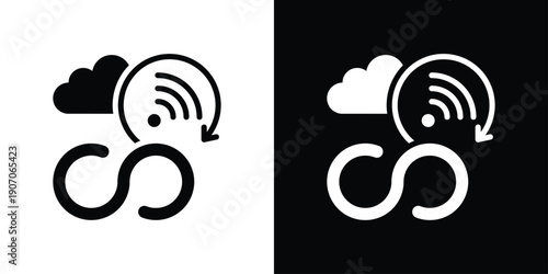 Unlimited Access Icon Sheet Black And White