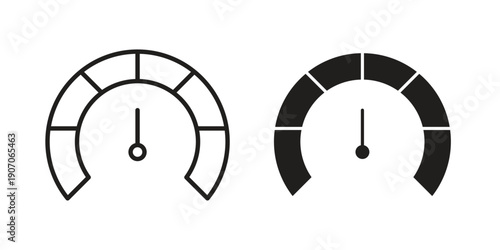 Tachometer icon. Trendy Flat style for graphic design, Website, UI. EPS10