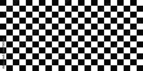 Black and white checkered pattern, Checkerboard seamless pattern