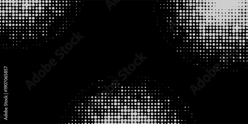 Set of black halftone dots background. dots style