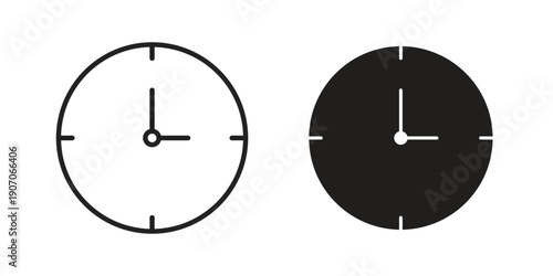 Time clock icon. Trendy Flat style for graphic design, Website, UI. EPS10