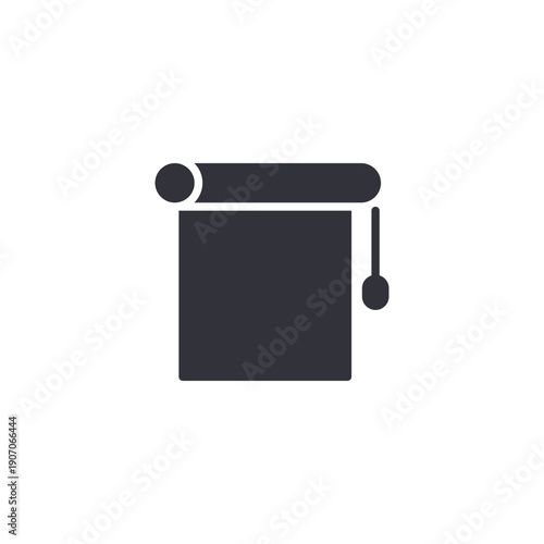 Wall-mounted towel hanger icon representing bathroom accessory, hygiene organization, and modern interior utility detail.