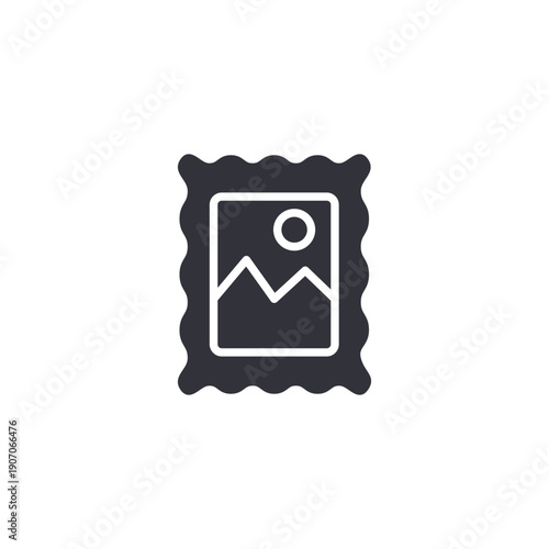 Framed wall artwork icon symbolizing interior decoration, gallery display, and aesthetic home styling element.