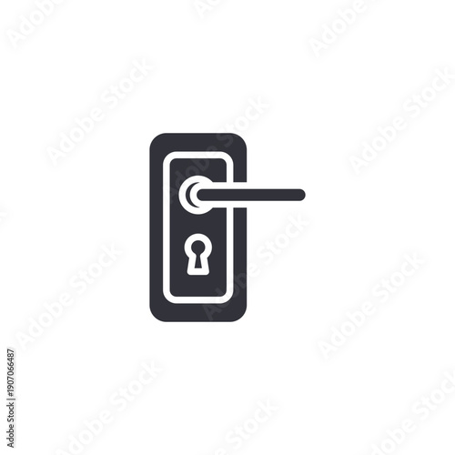 Smart door lock system icon representing home security technology, access control, and digital safety solution.