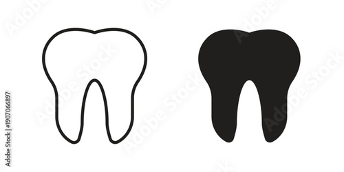 Tooth icon. Trendy Flat style for graphic design, Website, UI. EPS10
