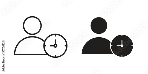 User time icon. Trendy Flat style for graphic design, Website, UI. EPS10