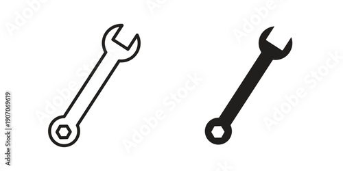 Wrench icon. Trendy Flat style for graphic design, Website, UI. EPS10