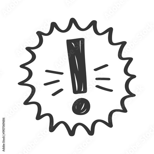 Exclamation reaction speech bubble burst