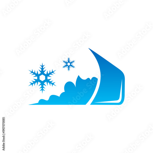 Snow removal service logo design template, Vector illustration