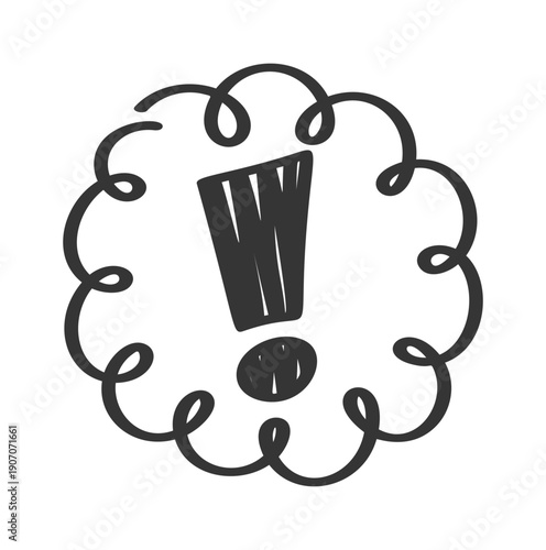 Emotional accent exclamation speech bubble