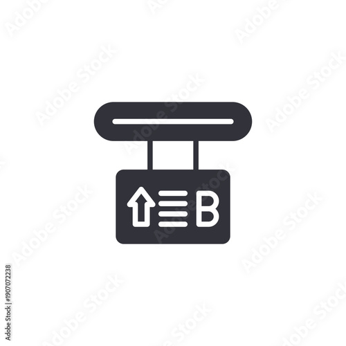 Baggage claim conveyor belt icon representing luggage pickup area in airport arrival terminal.
